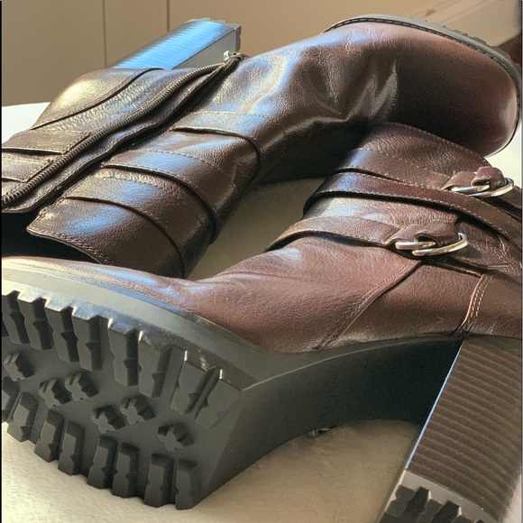 Nine West Brown Leather Boots / Size 9 - Picture 2 of 5